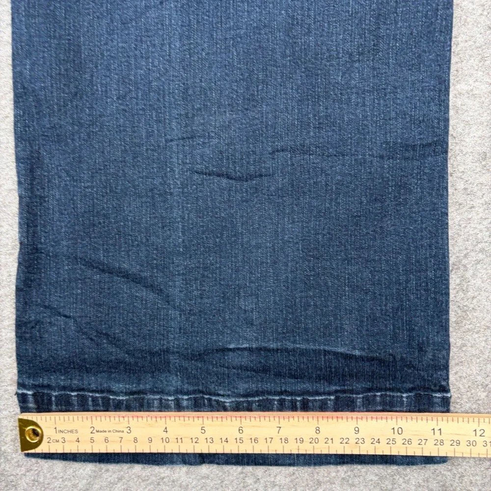 Westbound Wide Leg Jeans Womens 12 Short Dark Wash Trouser Denim High Rise Y2K - Picture 12 of 13